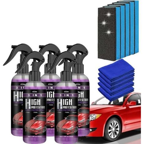Spray Anti-Rayures - Technologie Nano-Céramique - Pour Carrosserie Automobile - 5 Pièces (1/4)