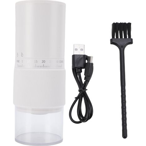 Macinacaffè elettrico automatico, ricaricabile, silenzioso e portatile con impostazioni regolabili, ideale per la casa e i viaggi (bianco) (1/5)