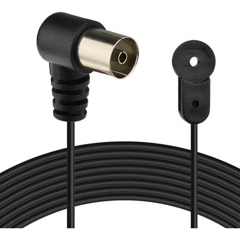 Indoor FM Radio Antenna Cable 1.5 m Amplified Wired Antenna 75 ohm, Compatible with HiFi System, Home Tuner Amplifier, Stereo AV Receiver, Home Theater, Portable Radio (1/5)