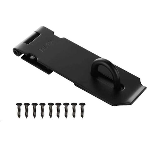 Serrure pour armoire et tiroir, 15 cm, en acier inoxydable, couleur noire, pour installation domestique et usage quotidien.-AquaForge (1/3)