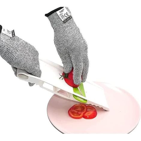Gants de cuisine anti-coupures, niveau 5 (taille M), protection optimale. (1/4)