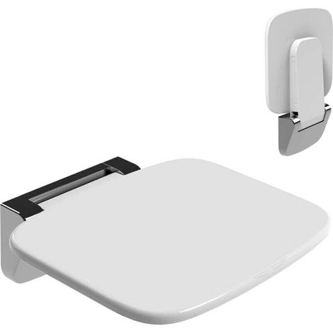 Wall-Mounted Folding Shower Seat,Wall-Mounted Foldable Shower Stool,Non-Slip Shower Chair (1/4)