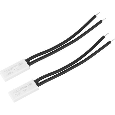 interrupteurs de contrôle de température KSD9700 normalement fermés, protecteurs thermiques, sonde en plastique, 80 °C