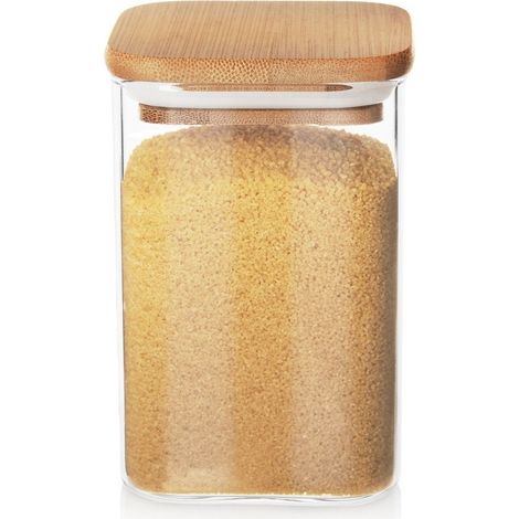 Recipiente de vidrio para productos a granel con tapa y cierre hermético de 1,1 l.