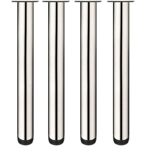 BARKBUSTERS 4x Pieds de Meuble Reglable Pieds de Table en Acier Inoxydable avec Vis 50cm (1/4)