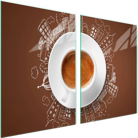 Glasschutzplatte für den Herd 2x45x52 Kaffee (1/5)