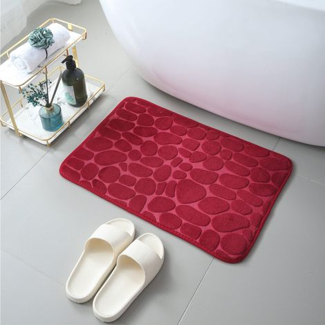 Tapis De Bain - 40 X 60 Cm - En Microfibre Avec Semelle En Caoutchouc Anti-dérapante - Pour Salle De Bain Douche Baignoire - 1 Pièce (1/2)