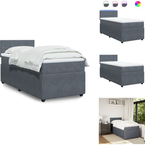 Sommier à lattes de lit avec matelas Gris foncé 100x200 cm - Sommier À Lattes De Lit - Sommiers À Lattes De Lit - Lit - Meuble De Chambre À Coucher (1/5)