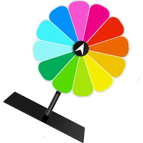 Rueda giratoria de 10,6 pulgadas, 12 ranuras de color, rueda de precios