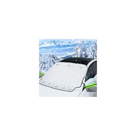Housse de Pare-brise Anti-Givre Magntique 186x120cm - Protection Universelle contre Neige, UV et Poussire - Couverture Repliable pour Voiture (1/4)