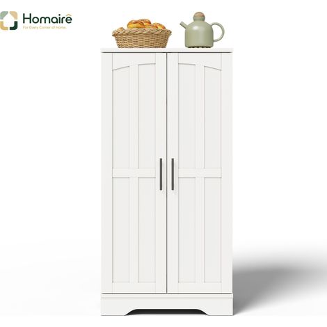 Buffet blanc avec rangement et port USB en mdf 60 x 40 x 120 cm HOMAIRE (1/5)