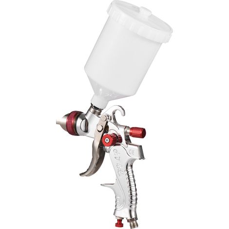 Kit de pistolet de peinture HVLP avec alimentation en air – Mini-pulvérisateur – Pistolet à peinture avec godet de 600 ml et buses de 1,4/1,7/2,0 mm pour la peinture de voitures, de meubles et de murs (1/5)