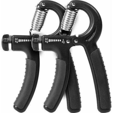 Fitness 5-60 kg Grip Strengthener Exerciser Lot de 2 – Poignées de renforcement réglables avec ressort en acier inoxydable pour poignets, doigts, avant-bras, mains forts (1/5)