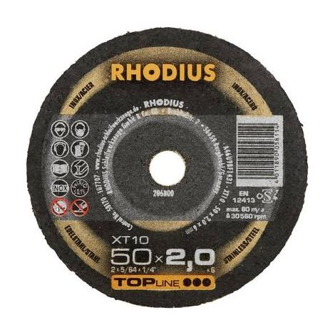 Disco de corte Rhodius xt10 mini 50 mm 2 mm