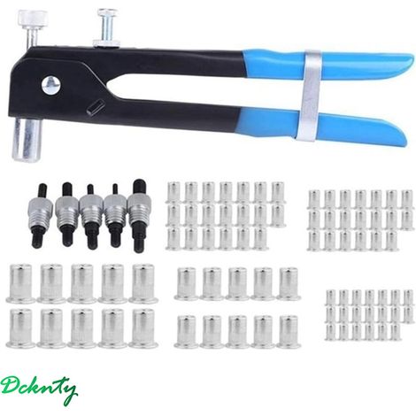 86Pcs Pistolet à Riveter M3 M4 M5 M6 M8 Fileté Écrou Rivet Outil de Pince à Riveter Insert Fileté Kit (1/5)