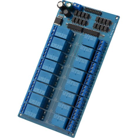 16-Kanal-Relaismodul, elektromagnetische Platine für ARM/AVR/PIC-SPS mit Low-Level-Trigger, 12 V (1/5)