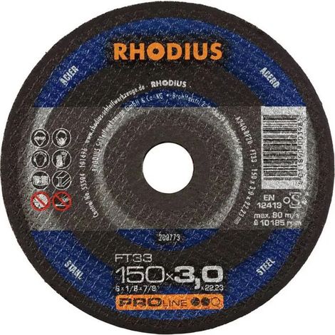 Disco de corte Rhodius ft33 acero 150 mm 25 piezas
