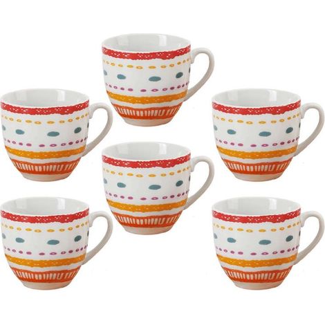 Set 6 Tazzine Tazze Caffè in Ceramica senza Piattini Kelly 1 (1/2)