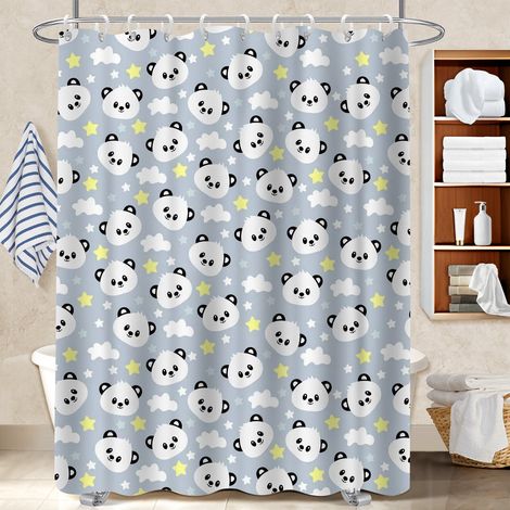 Rideau douche imperméable polyester 180x180 avec anneaux polyester pour salle de bain pour rafraîchir sa salle de bain (1/5)
