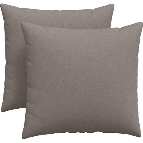 Maison Exclusive - Sofakissen 2 pcs Taupe 45 x 45 cm Stoff