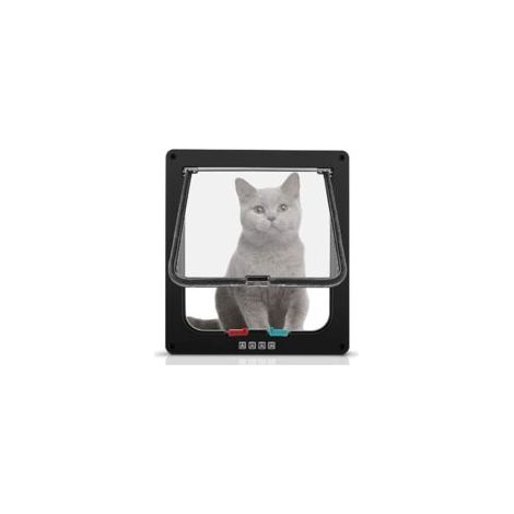 Chatière intelligente chat porte coleur de Blanche 25x23.5x5.3cm Pratique pour l'installation-- (1/5)