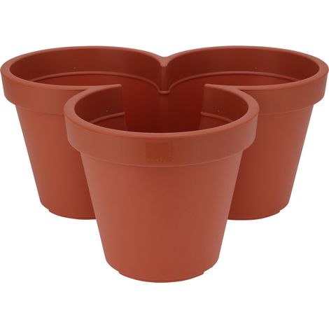Pflanztopf für drei Blumen, Ø 44 x 20 cm (1/2)