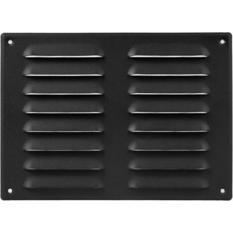Anthracite ventilation grille 150 x 300 mm (external dimensions) - Steel return air grille - For ceiling and side wall - With protective screen (1/5)