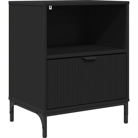 Maison Exclusive - Nachttisch mit Schubladen Schwarz 49 x 36 x 61
