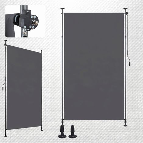 Toldo vertical exterior retráctil 120 x 270 cm con manivela y fijación sin taladrar (1/5)