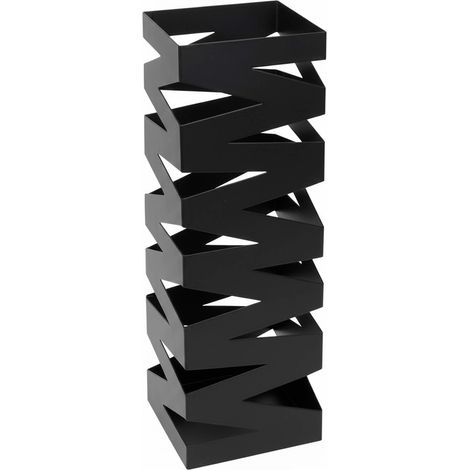 Portaombrelli In Acciaio Zincato Con Intarsi Decorativi Porta Ombrelli Vaschetta Scolapioggia 2 Ganci Removibili Base Antiscivolo Per Ingresso Casa E Ufficio Design Moderno Nero (1/5)