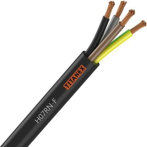 CÂBLE ÉLECTRIQUE H07RNF 4G2.5² N/M/G/VJ NEXANS TITANEX - COURONNE DE 50M 10062892 (1/2)