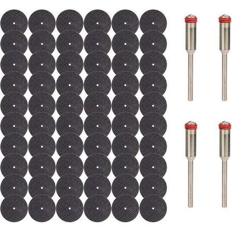 60 disques de découpe Dremel, mini disques de découpe pour métaux, lames de coupe pour outils rotatifs, avec 4 mandrins de 3 mm (1/4)