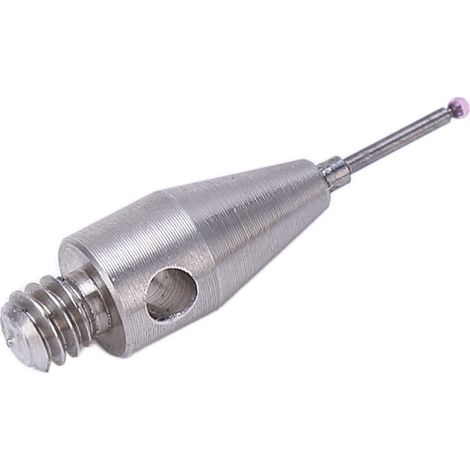 CMM-Tastkopf mit roter Kugelspitze aus Wolframkarbid, 10 mm langer Schaft mit M2-Gewinde für CMM-Werkzeugmaschinen (1/5)