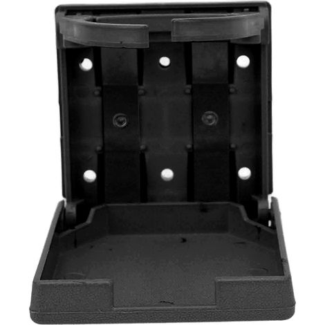 Lot de 2 porte-gobelets pliables, étanches et faciles à nettoyer, à angle droit, pour voiture, camping-car, SUV, noir (1/5)