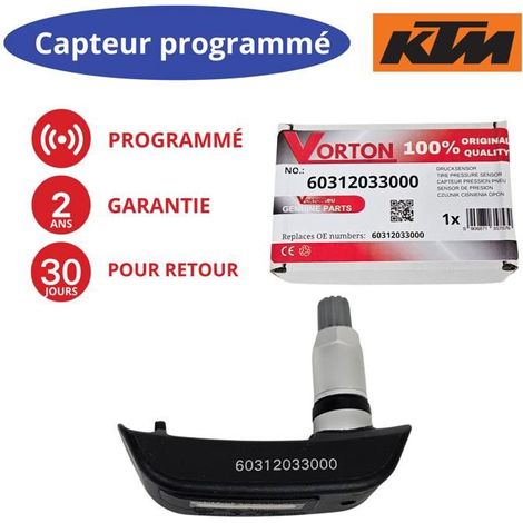 Reifendrucksensor (TPMS) - Ref. 60312033000 - Kompatibel mit KTM 1290/1190 - Aluminiumventil - Alu/Stahlfelgen