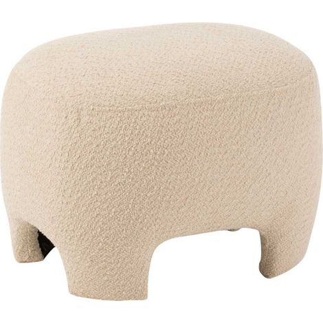 Pouf Design Tricoté "Erwin" 55cm Blanc (1/5)