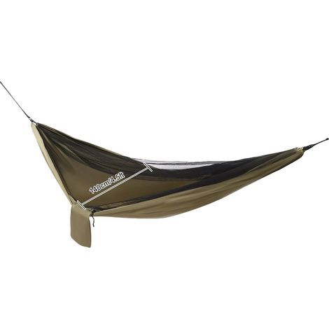 Hamaca de camping, mosquitera, funda para la lluvia, verde militar (1/2)