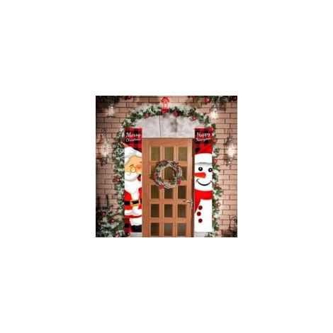 Bannière de Noël avec couplets de Noël, décorations exquises à suspendre pour l'intérieur et l'extérieur, adaptées aux murs, portes, meubles, arbres de Noël 180 30 cm / 70,86 11,81 pouces - (1/5)
