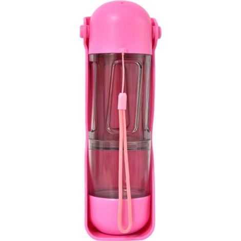 1 distributeur d'eau pour animaux de compagnie, eau 300 ml + nourriture 200 ml + pelle + sacs poubelle, portable, anti-fuite, pour chiens et chats (1/5)