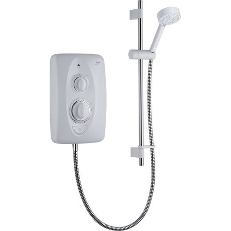 Kohler Mira – doccia elettrica 10,8 KW avviamento cromato, bianco, 1.1788.010 (1/5)