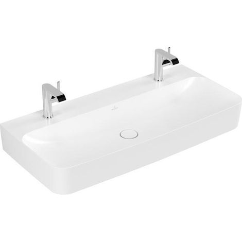 Bac de rétention rectangulaire VB WT Finion 1000 x 470 mm, 2 HL, sans trop-plein, fond fermé. Blanc pierre cplus