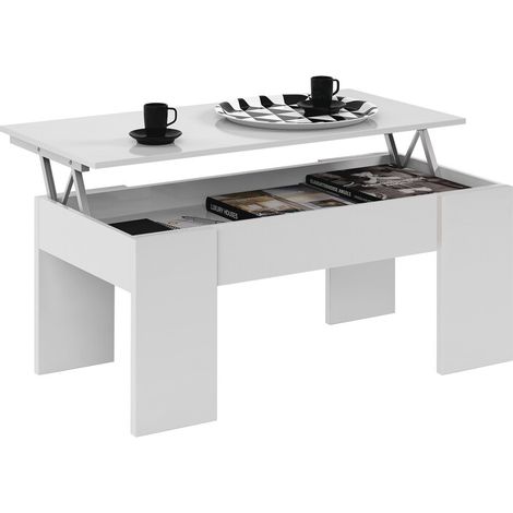 KIT TAVOLO CAFFE ELEV. 50X100X45/56 H BIANCO ARTIK- 1,0 pz