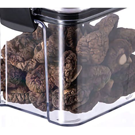 Boîte hermétique pour céréales, grains, aliments secs, thé, en plastique transparent de qualité alimentaire, 700 ml. (1/5)