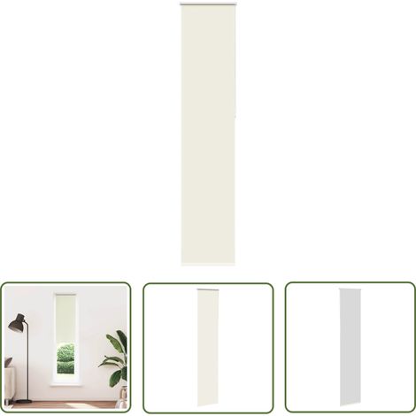 vidaXL Verdunkelungsrollo Cremeweiß 40x210cm Stoffbreite 35,7 cm (1/5)