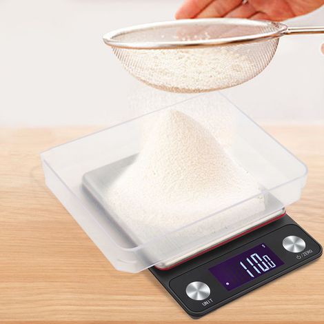 Hochpräzise, per USB aufladbare Küchenwaage, multifunktionale elektronische Waage, Genauigkeit 5 kg 0,1 g (1/5)