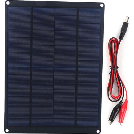 Kit panneau solaire 10W étanche portable chargeur photovoltaïque pour batterie voiture et téléphone