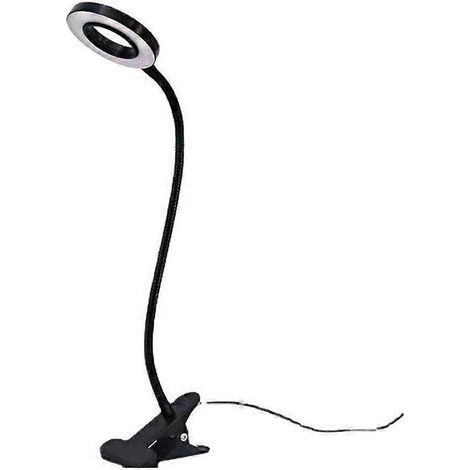 Lampe de bureau LED à bras articulé réglable avec pince. lampe de lecture respectueuse des yeux (1/4)