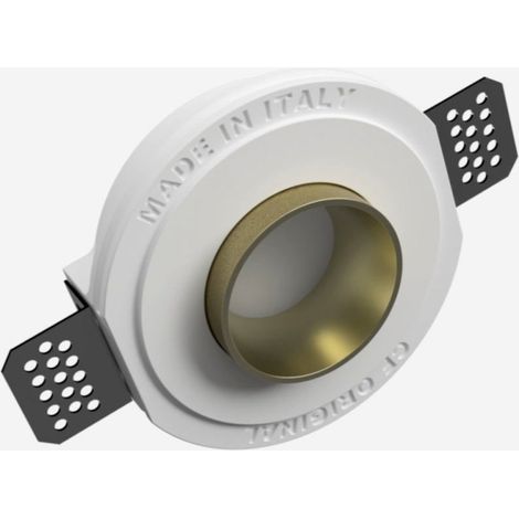 Faretto incasso lampadari bartalini noirb gu10 led gesso metallo, finitura metallo oro satinato