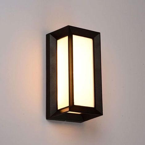 Moderne, wasserdichte LED-Lampe – ideal für Hotels, Gärten, Außenbereiche und Terrassen – 1 Stück, schwarz, mit Bewegungsmelder (1/5)