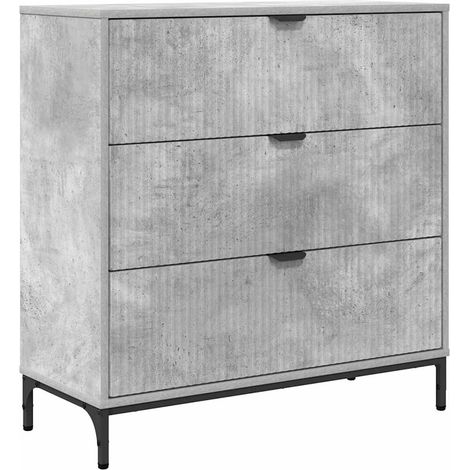 Aparador Gris Concreto 79,5 x 33 x 82 cm Madera de ingeniería vidaXL